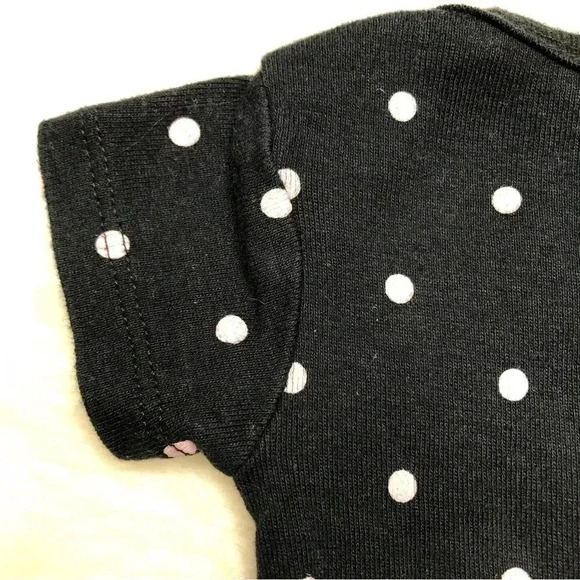 Gerber Onesie Diaper Shirt  Polka Dots Black / Pink Size Newborn - Picture 13 of 16
